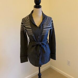 Patagonia Nordic Sweater Gray and White Size Small